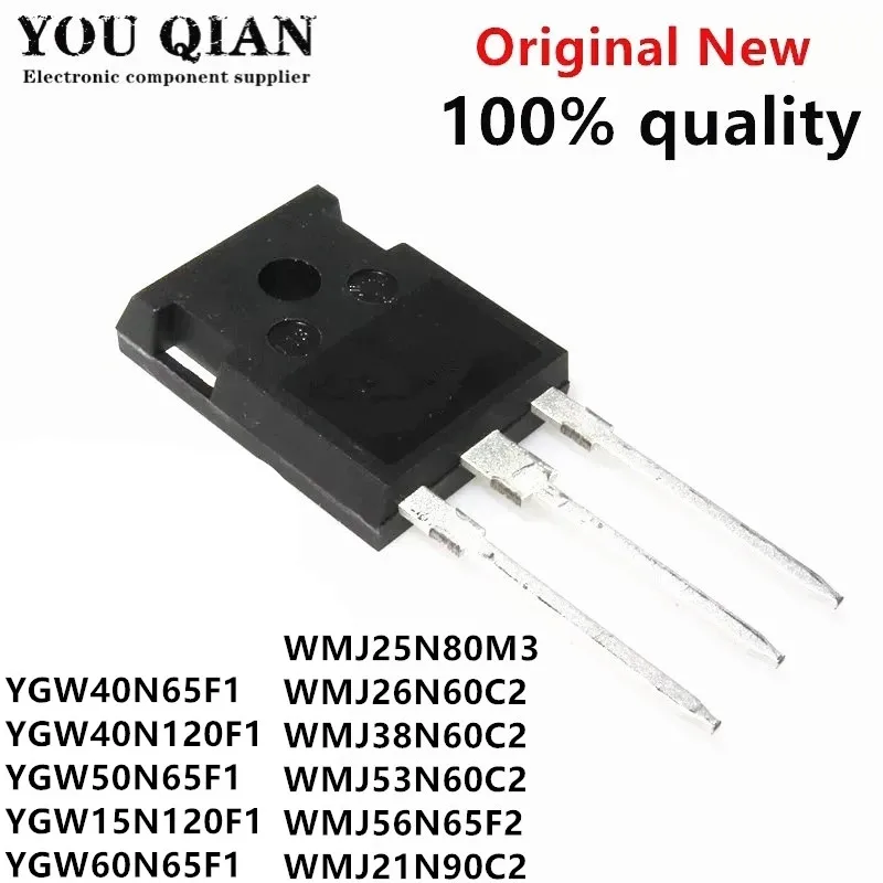 10PCS YGW40N65F1 YGW40N120F1 YGW50N65F1 YGW15N120F1 YGW60N65F1 WMJ25N80M3 WMJ26N60C2 WMJ38N60C2 WMJ53N60C2 WMJ56N65F2 WMJ21N90C2