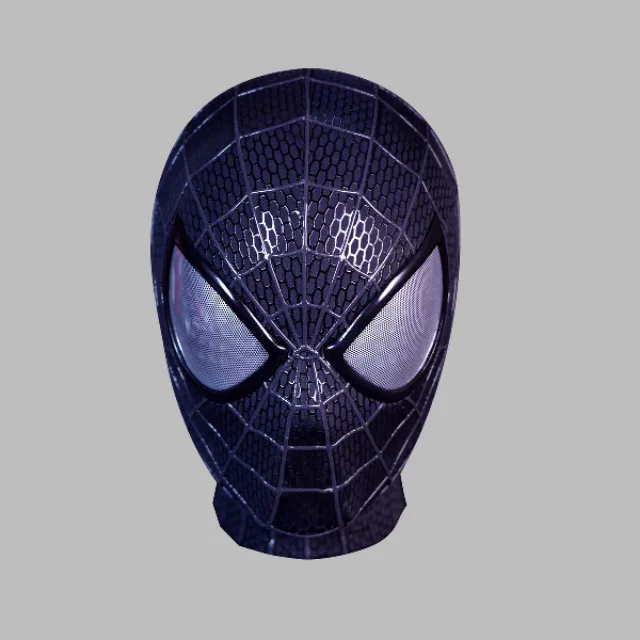 スパイダーマン　マスク　コスプレ　1/1サイズ　 3D シェルマスク　black 1:1 3D ホットマーベル ヴェノム スパイダーマン マスク フェイス