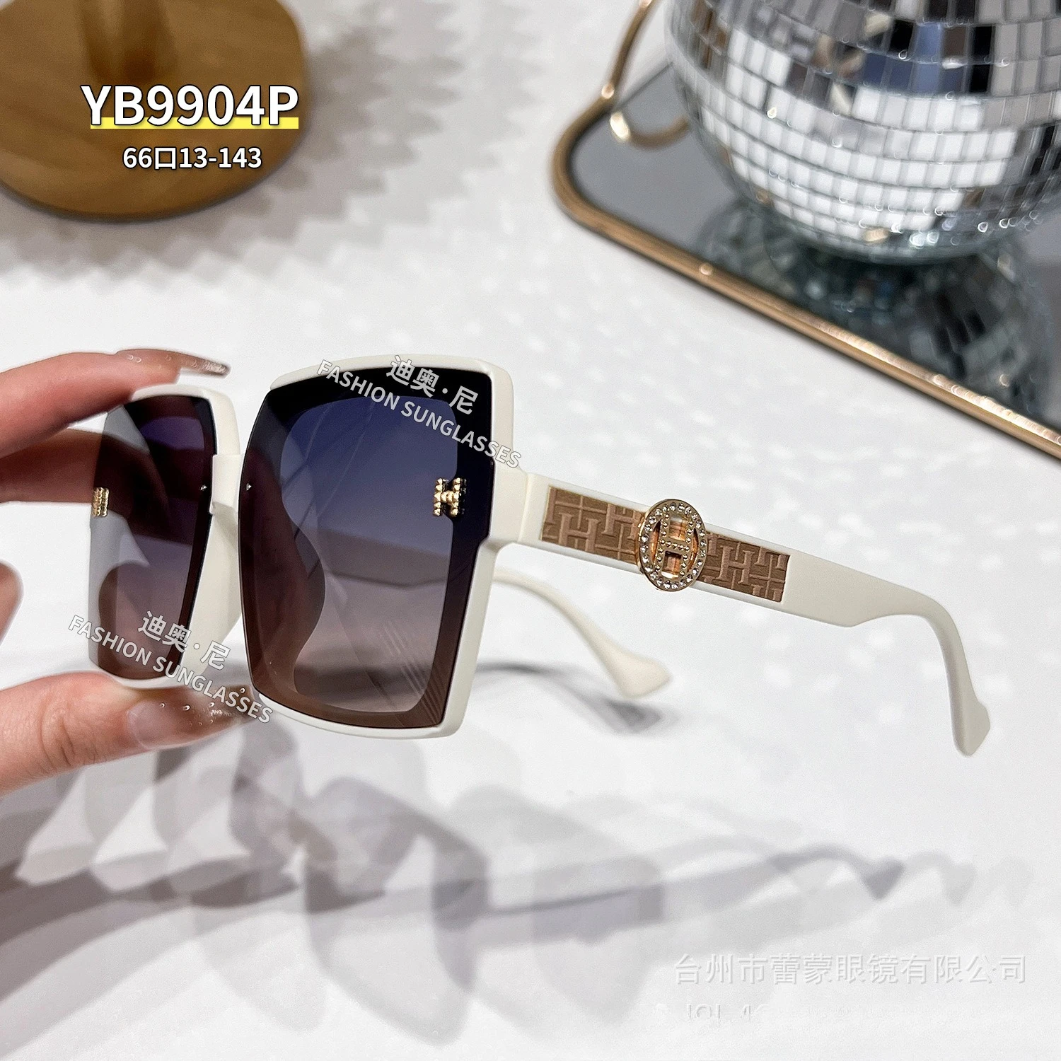 Nuevas gafas de sol de moda H, gafas de sol polarizadas de lujo con incrustaciones de diamantes de alta gama, protección UV, gran oferta, gafas de ciclismo