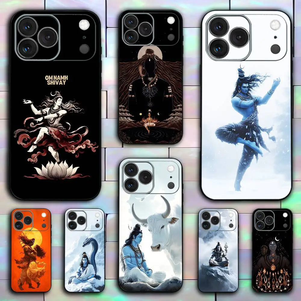 

Lord Shiva Hindu God Buddha Phone Case For iPhone 17,16,15,14,13,12,11,Pro,X,XS,Max,XR,Plus,Mini Soft Silicone Black Shockproof
