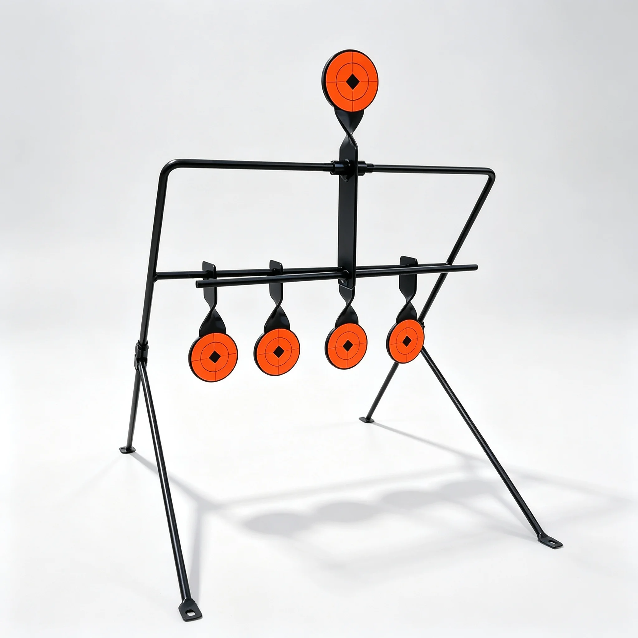 Hot‑Selling 5‑Target Carbon Steel Shooting Reset Target,  Metal Ground‑Insert Wind Chime Target, Folding & Portable