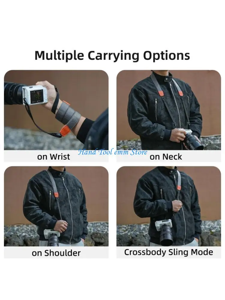 

H37F Professional Camera Neck Holder For DSLR Camera Shoulder Strap With Fast Release Clip Ergonomic Padding For Extended Use