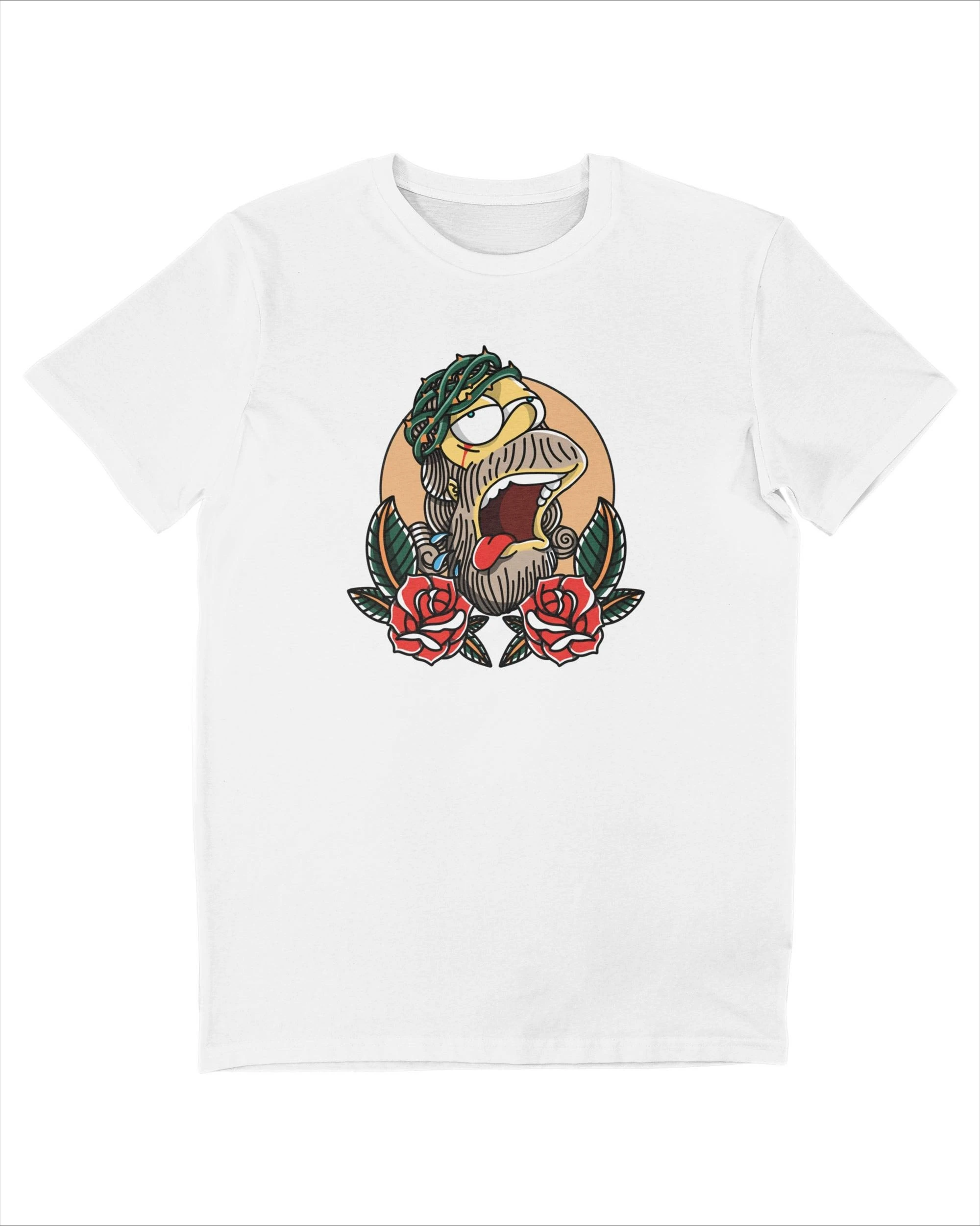 

Homer Jesus Graphic Printing Summer Luxury Brand Cotton Men's and Women's T-Shirts Short Sleeves Street Fashion Clothing