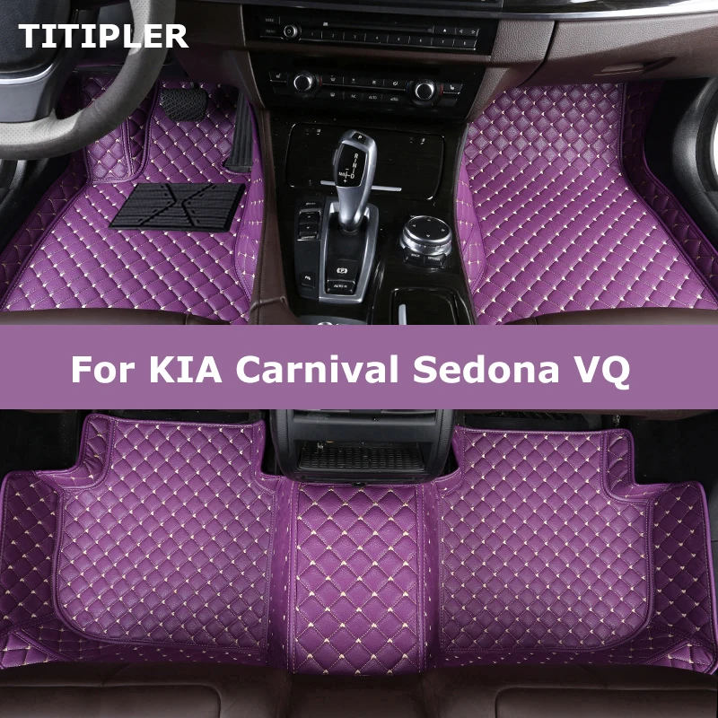 TITIPLER Custom Car Floor Mats For KIA Carnival Sedona VQ Auto Carpets Foot Coche Accessories