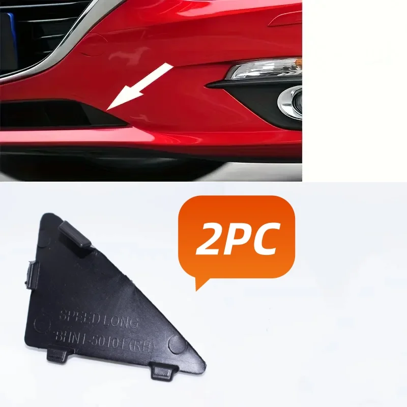 

2014 2015 2016 Black For Mazda 3 Axela BM Front Bumper Triangle Cover Left Right Trim Cap Repair Kit Car Styling Spare Parts