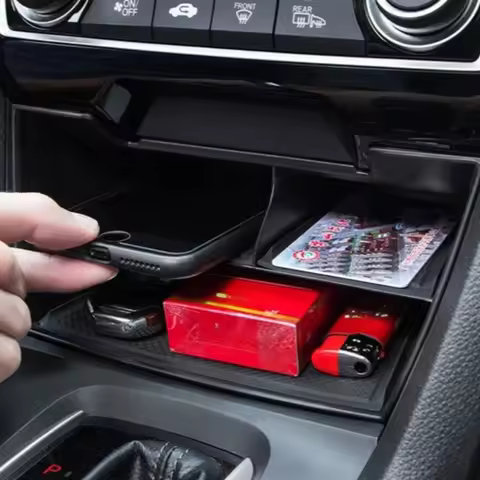 For Honda 10/11th Civic Sedan Si Hatchback Type R Center Console Storage Compartment Sorting, Storage Box Interior Supplies
