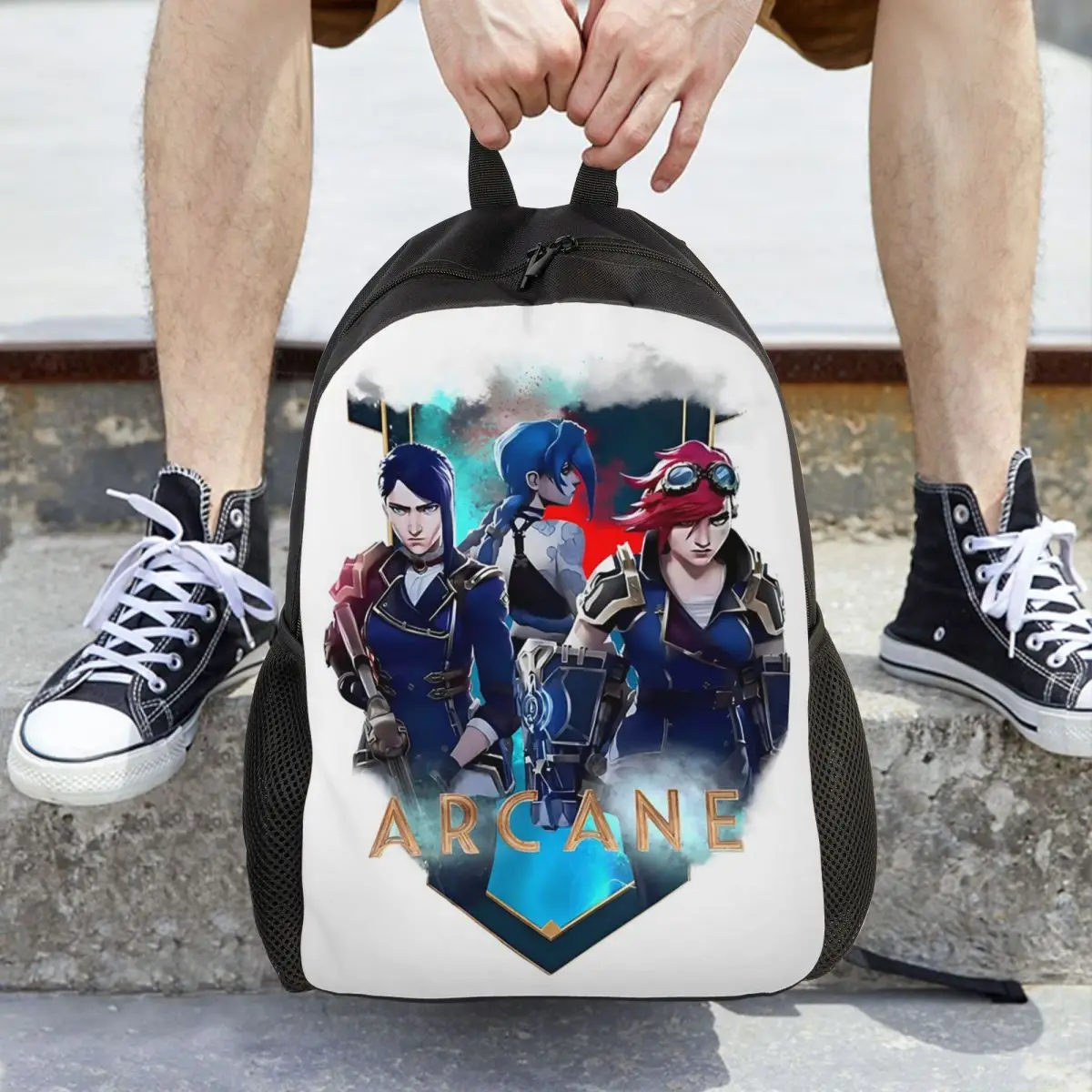 arcane-anime-vi-jinx-mochila-venda-quente-mochila-grande-capacidade-criancas-bookbag-saco-de-escola-sacos-de-ombro-para-homens