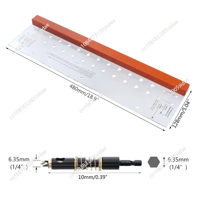 Woodworking Hole Drill Guide Shelf Pin Bit Drilling Jig Projects Centering Bit Set Positioner Locator Tool With Equal Spacing