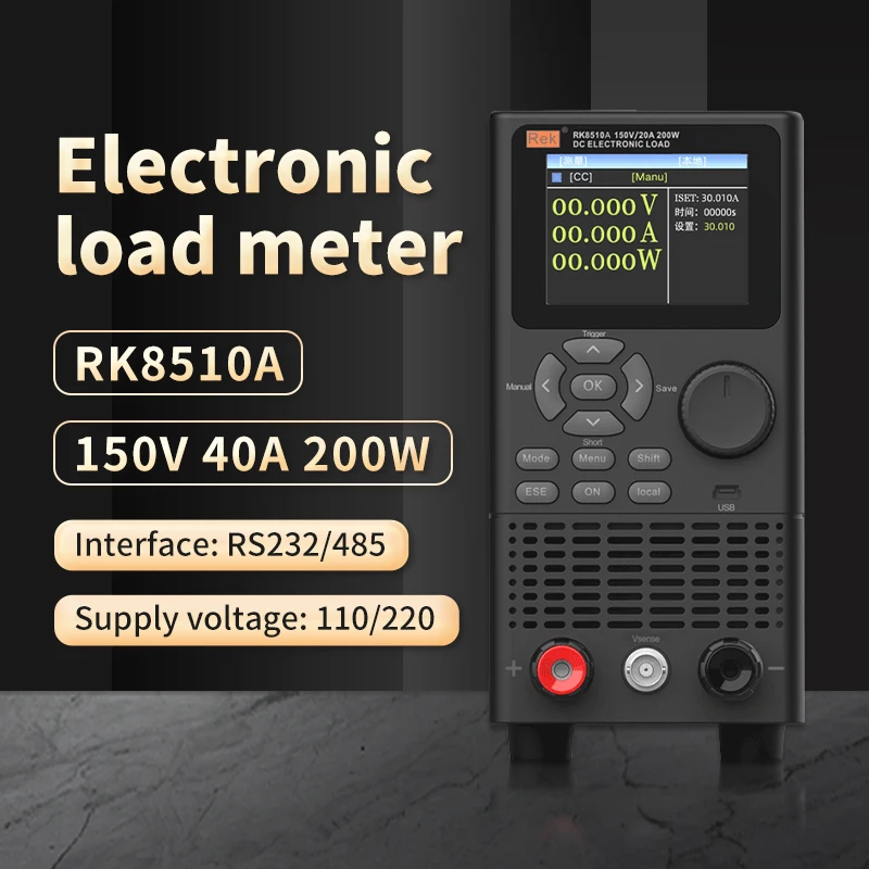 Programável Carga Testador Eletrônico Bateria Capacidade Resistência Interna Teste Rk8510 dc 400w