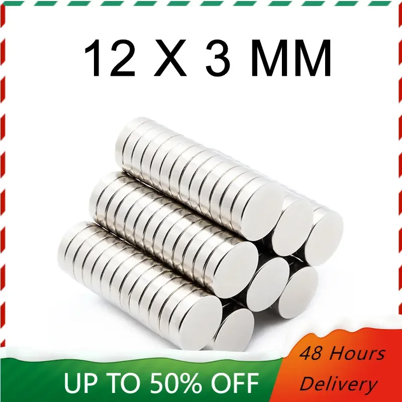 

10 Pcs 12x3mm Neodymium Magnet 12mm x 3mm Super Strong N35 Fridge Magnets Permanent Magnetic imanes NdFeB Magnet Disc