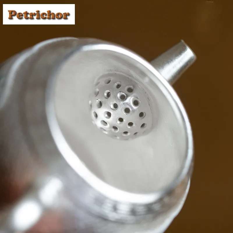 170 مللي نافذة فضية مذهبة إبريق شاي من الخيزران أنيق الشاي Infuser وعاء صانع الشاي غلاية مع ثقب الكرة Teaware اكسسوارات هدية الحرفية