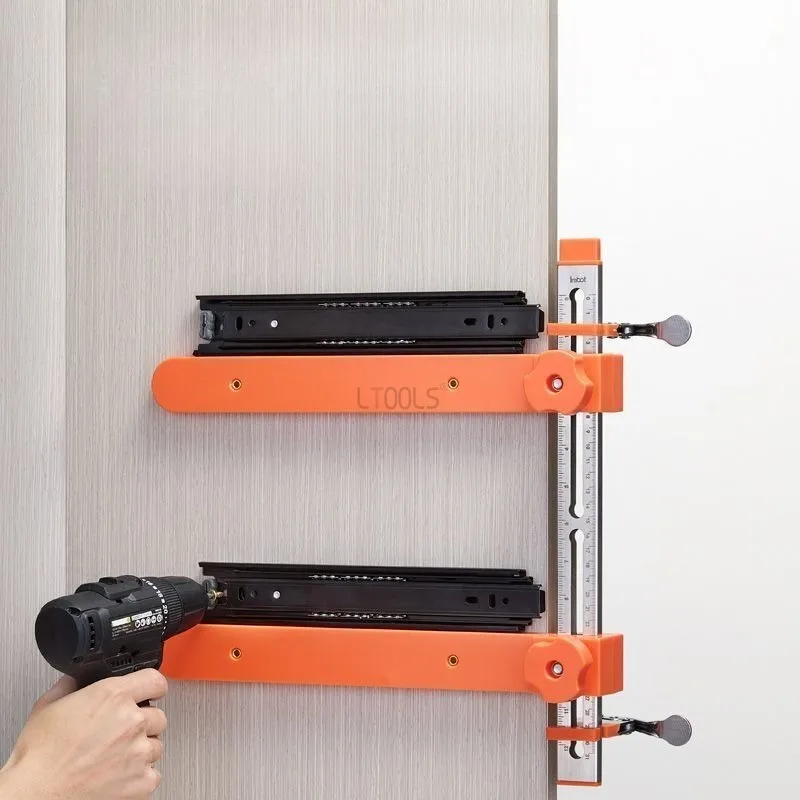 Drawer Rail Assistant Wardrobe Cabinet Quick Fixing Positioning Punching Installation Tool Adjustable Splicing DIY Artifacts
