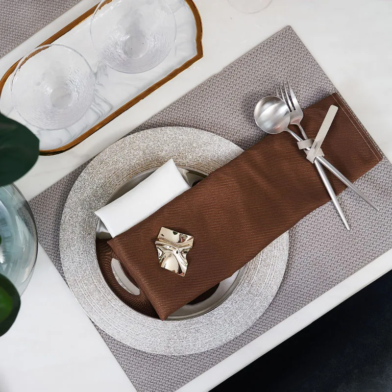 European-Style Minimalist Model Room Western Tableware Set Exhibition Hall Gold And Silver Coffee Table Set With Dinner Plate