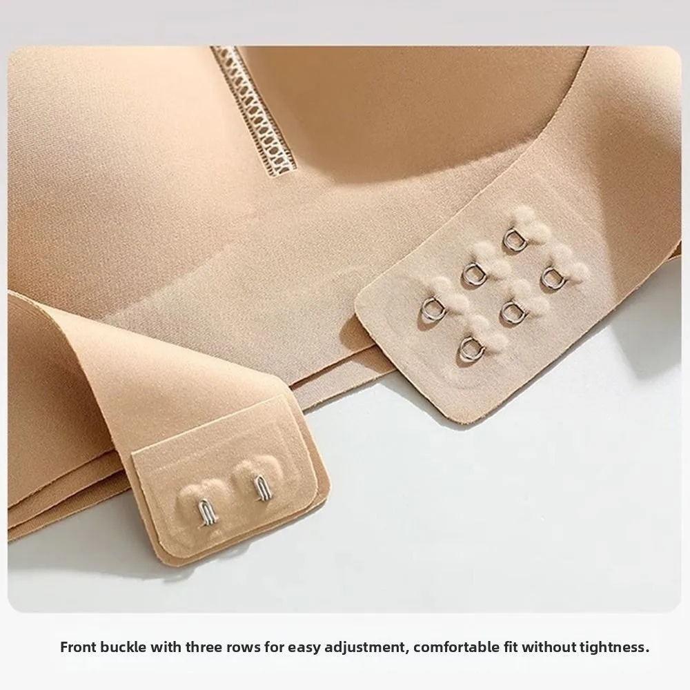 2 in 1 Posture Corrector Bra Shockproof Adjustable Front Closure Bra Without Steel Ring Widened Shoulder Straps