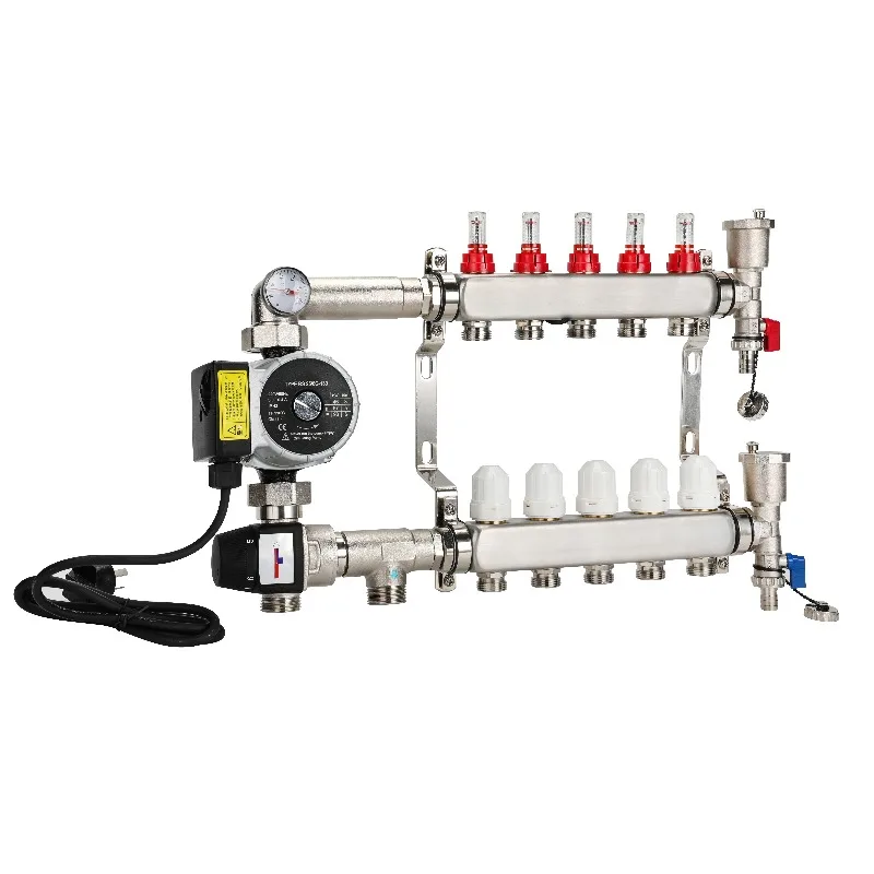 

Коллектор для систем водяного теплого пола 1103H из нержавеющей стали 304 для распределения воды