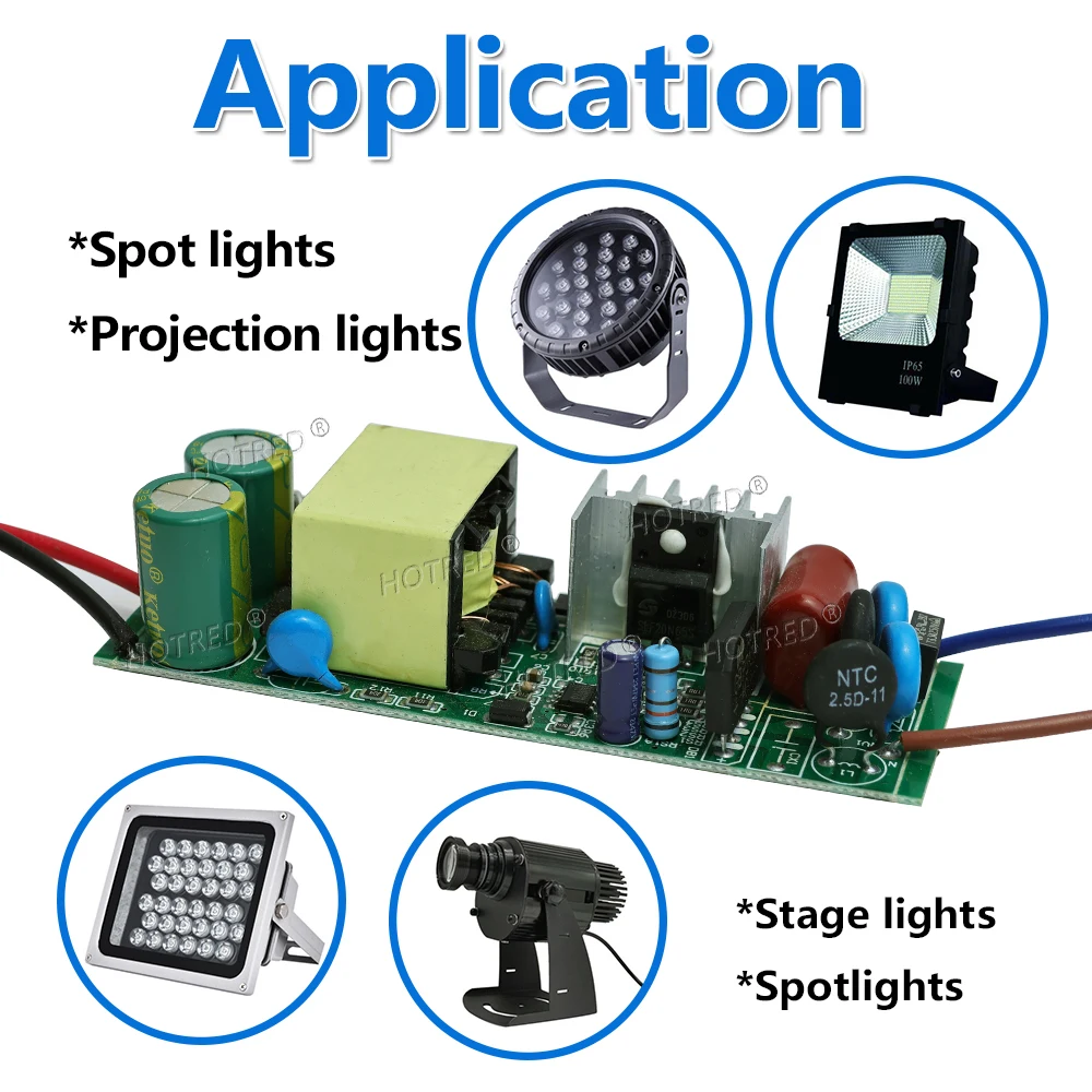 Imagem -06 - Transformadores de Corrente Constante Led Driver pf Alta Fonte de Alimentação Placa com Aquece Dissiption ac 110v 220v 100w dc 26v 30v34v 3000ma