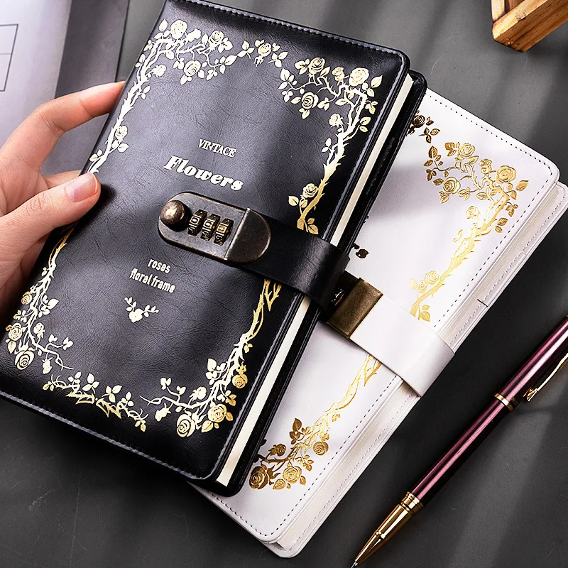 A5 B6 Handbook with Lock Password Book Creative Thickening Couple Diary Student Gift Birthday Notebook Sub