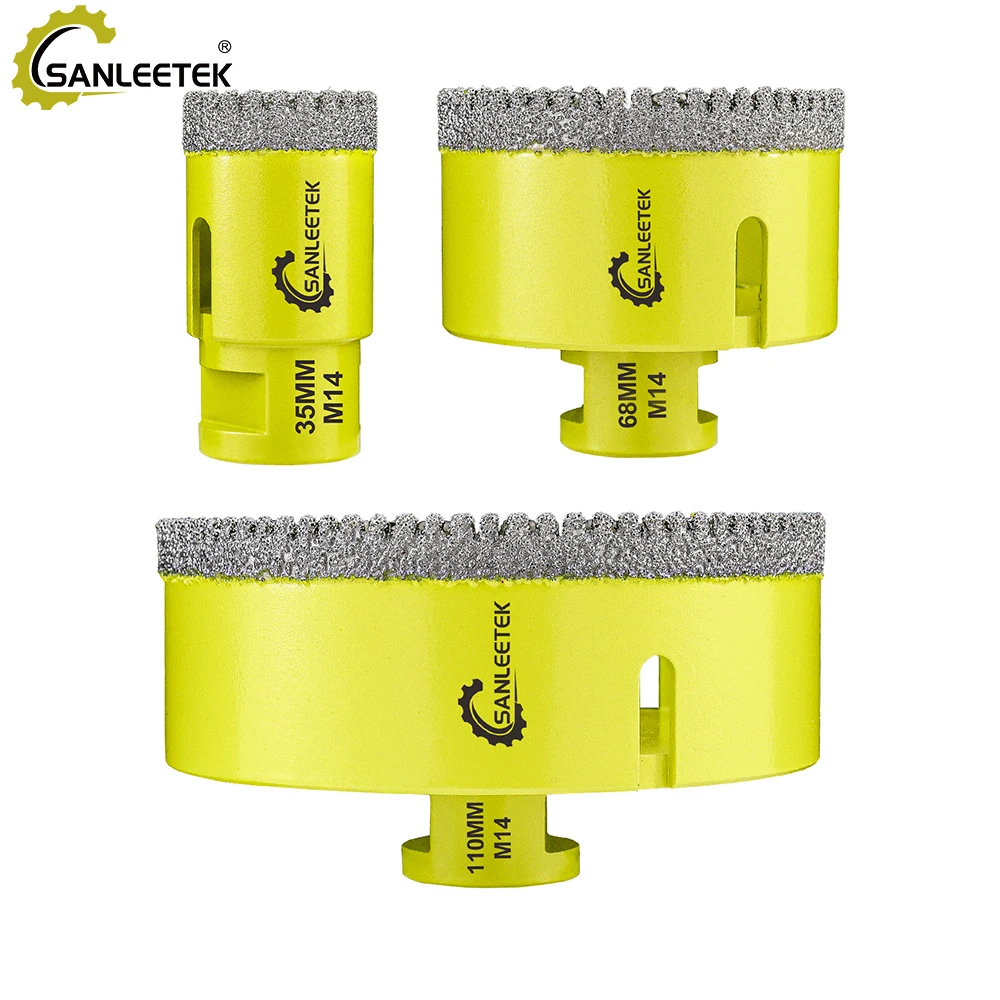 

SANLEETEK M14 Diamond Drill Bit 6-110mm Tile Hole Saw Dry Drilling Marble Hole Granite Ceramic Tile Drill Tools Angle Grinder