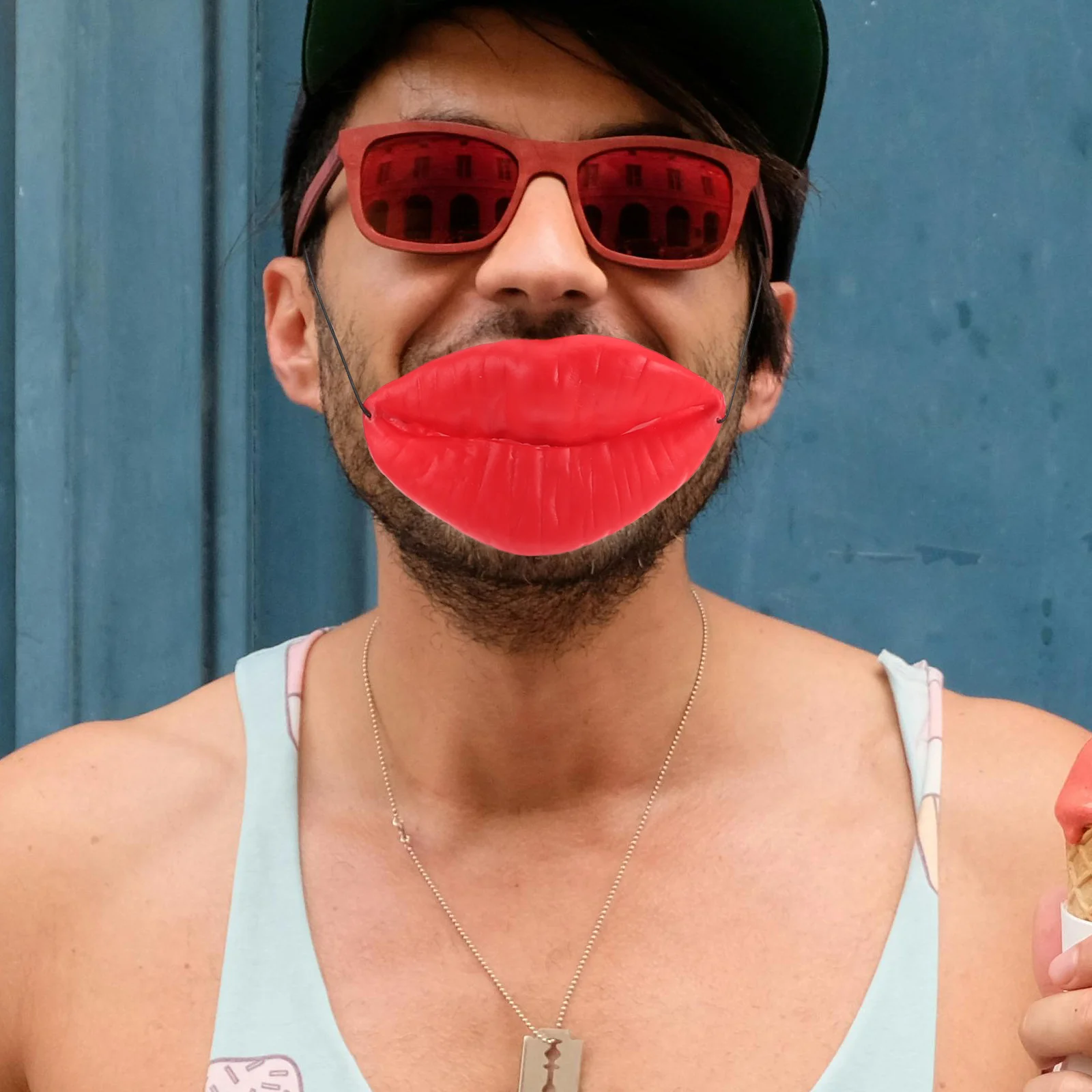 

Red Lip Props Funny Big Wedding Joke Game Decorative Performance Supplies Groomsmen Prank Favors Circus
