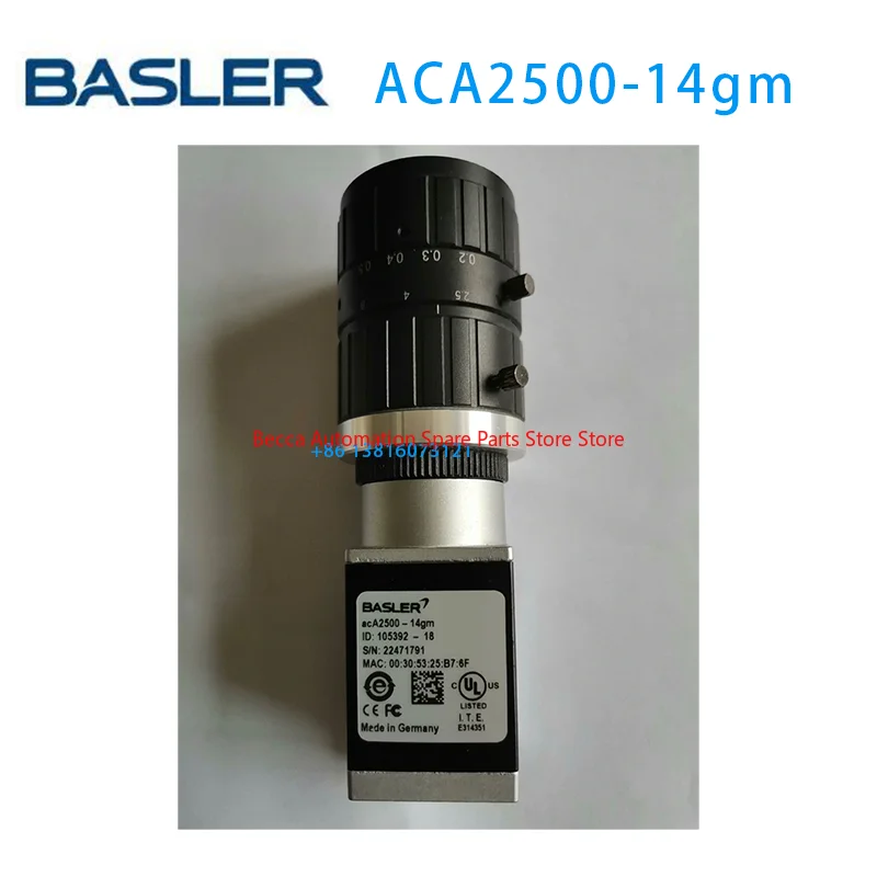 

ACA2500-14gm Second-hand Test OK Industrial camera With lens