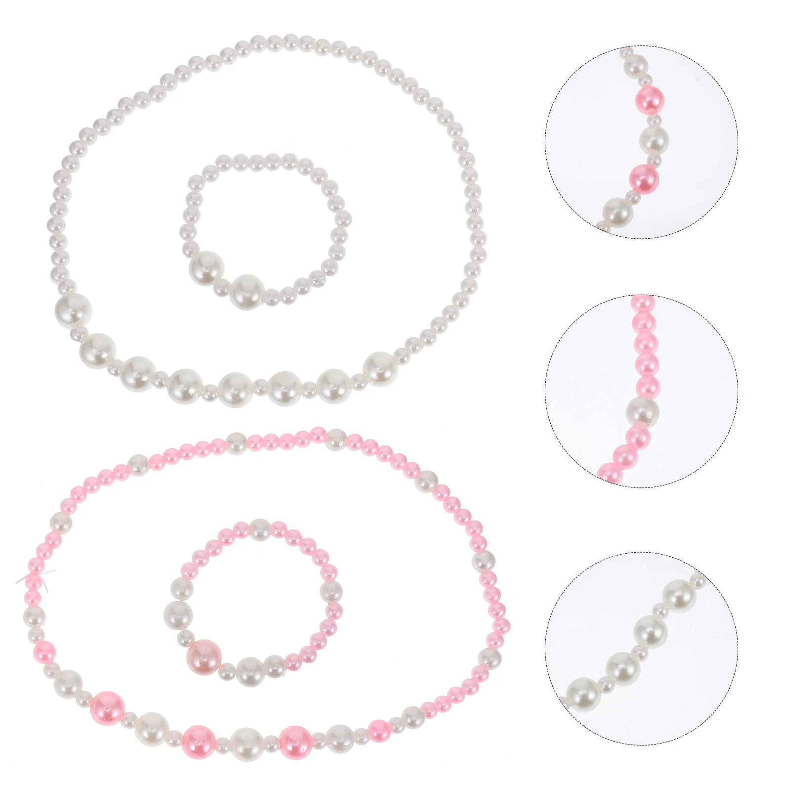 

Wild Children's Pearl Necklace Choker Necklaces for Girls Abs Kids' Costume Jewellery
