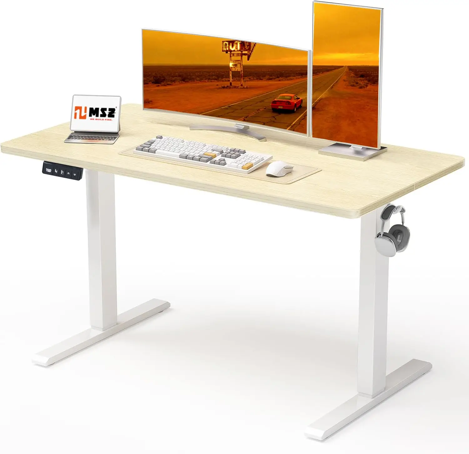 

Electric Height Adjustable Desk 48x24 with Memory Sit Stand Computer Workstation Home Office Gaming, Customized