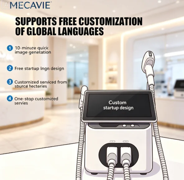 Mecavie 2IN1 Laser Beauty Machine 5 Wavelengths 5000W 10Bars FAC Sapphire Cooling Hair Removal Tattoo Removal Skin Tightening Sa