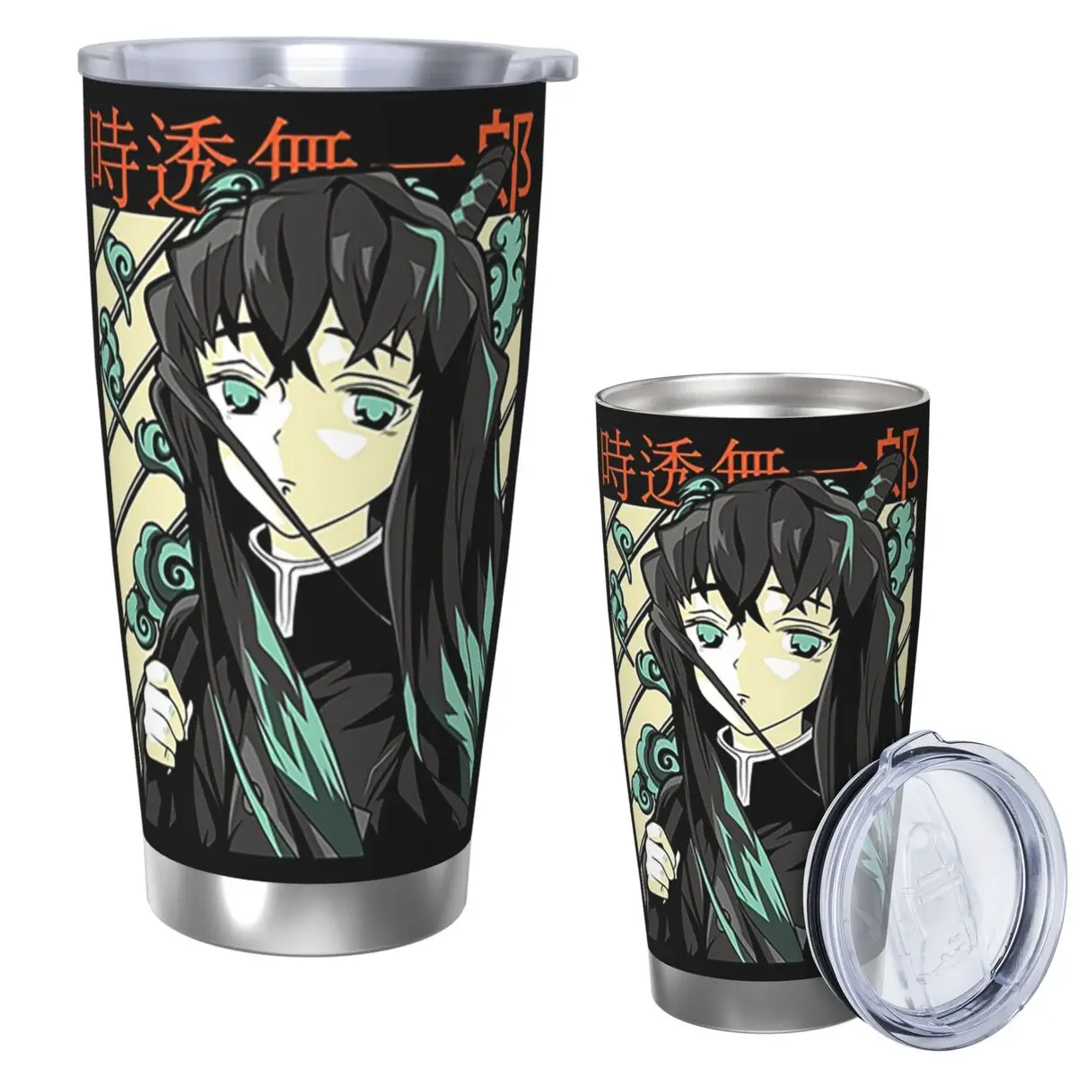 

Kimetsu No Yaiba Muichiro Tokito Stainless Steel Tumbler Vacuum Insulated Mug Thermal Cold Bottle Straw With Lid 20oz