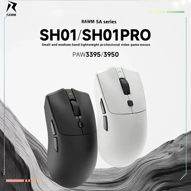Rawm Sa-Sh01 Pro ماوس لاسلكي 8k ثلاثة وضع Paw3950 الاستشعار الألعاب ماوس خفيف الوزن منخفض تأخير Fps ألعاب الكمبيوتر اكسسوارات الهدايا