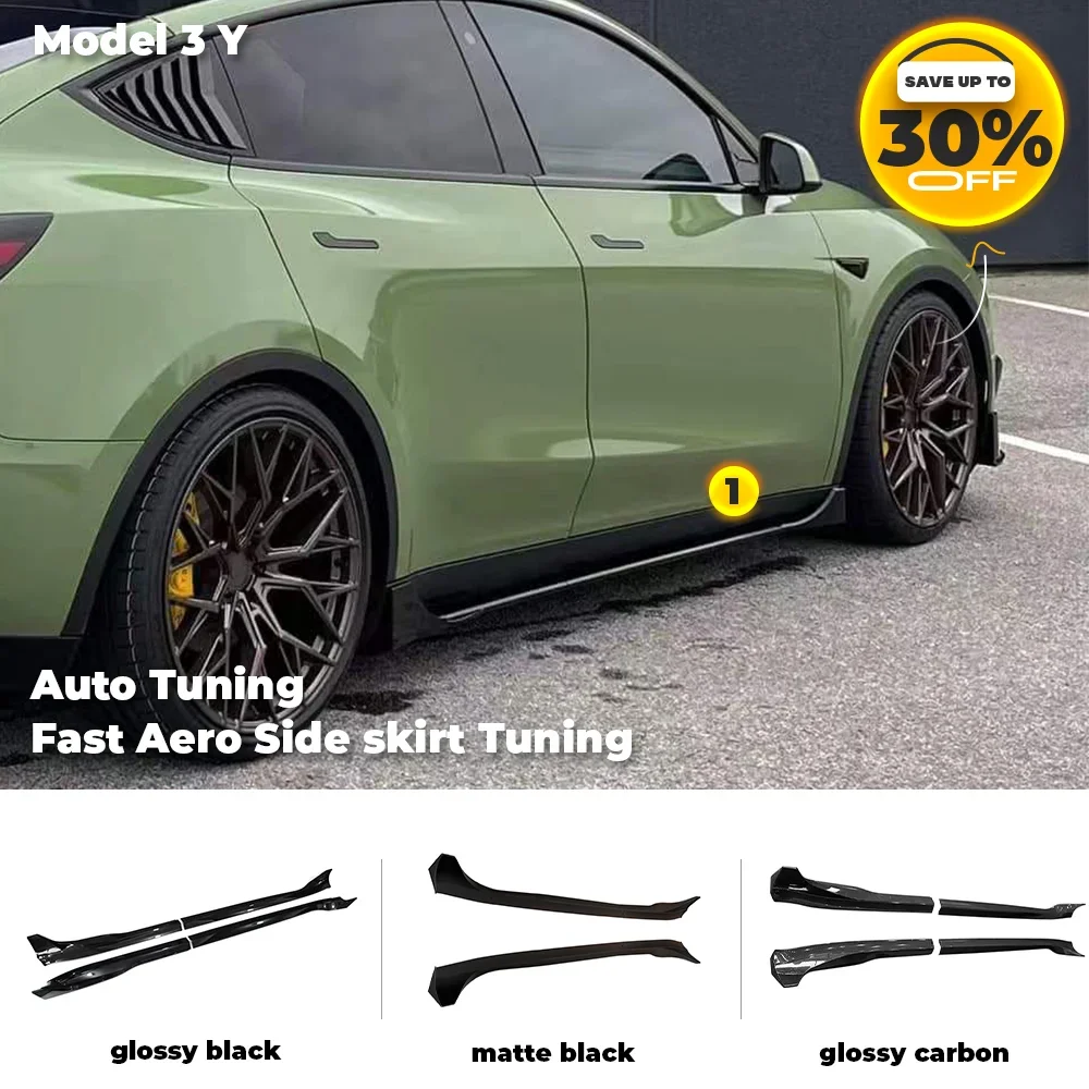 

Fast Aero Side Splitter For Tesla Model 3 Highland Model Y juniper 2017-2026 Body Kits Highland Side Skirt Auto Accessories