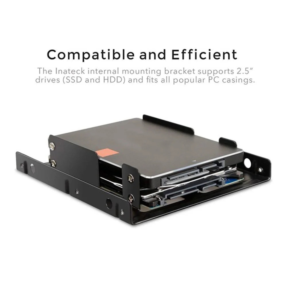 Doppelschichtiger SSD-Metallrahmen 2,5 bis 3,5 interne Montage Computer SSD-Festplatte Dual Desktop Converter Adapterhalterung