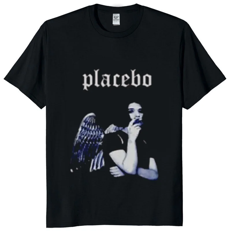 Unisex Classic Rock Music Tee Placebo Band Themed Graphic Fan Casual Retro Daily Wear Top