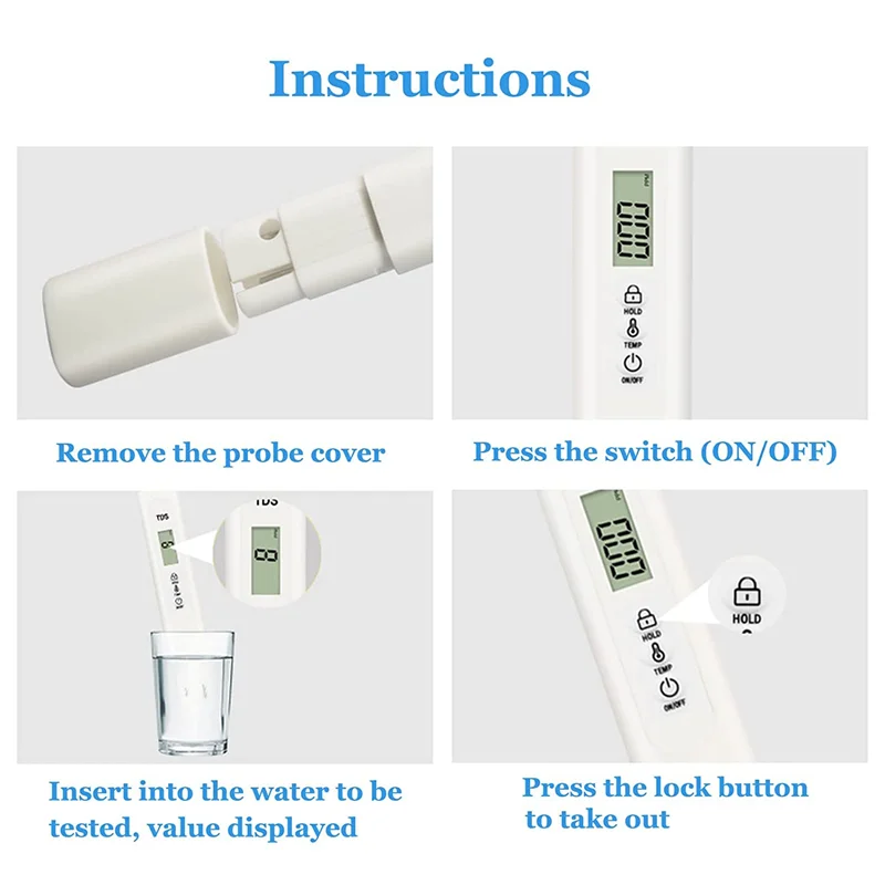 PH and Meter, 3 in 1 PH and Water Quality Tester Combo, ±0.01 PH Accuracy and ±2% Accuracy PPM Meters