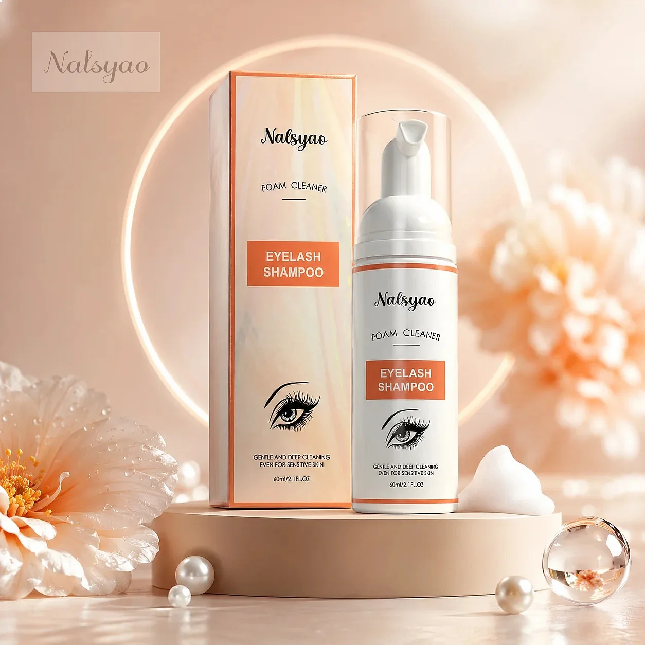 Eyelash Shampoo Gentle Cleansing Lash Super Concentrate Mousse Grafting Foam Extension Makeup Tools Supplies Shampoo Brush Set