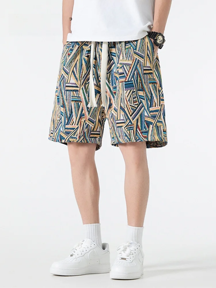 

MMOPTOP Новые летние модные мужские шорты: тонкие, свободные, прямые, повседневные брюки-капри для активного отдыха, молодежные прямые леггинсы