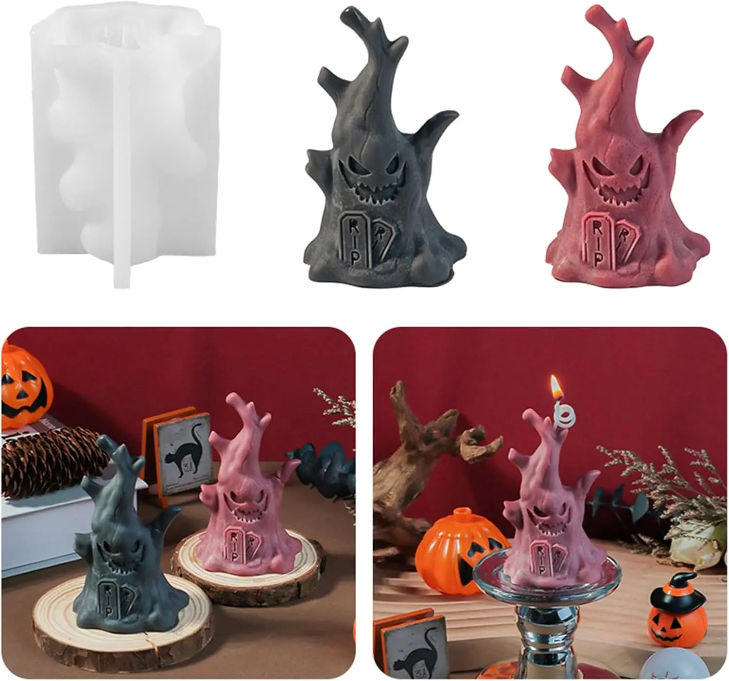 

Ароматическая форма на тему Хэллоуина, уникальная декоративная силиконовая форма для вечеринки в честь Хэллоуина для рукоделия