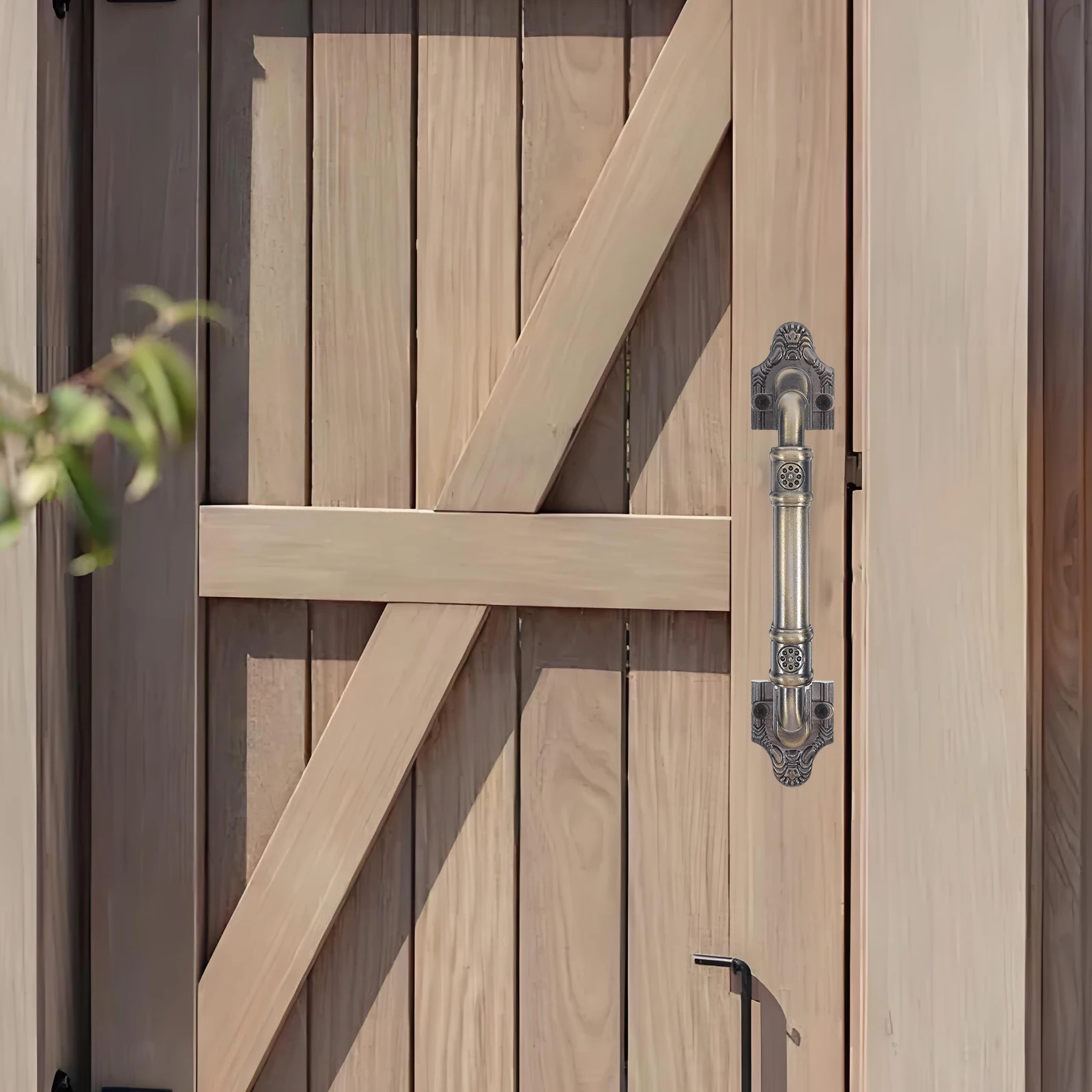 

2Pcs Barn Door Handles Rustic Duty Sliding Metal Pulls Front Door Entry Gate Closet Cabinet Hardware