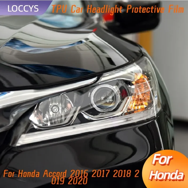 

Car Headlight Protection Tint Film Smoke Black Transparent TPU Protective Sticker For Honda Accord 2016 2017 2018 2019 2020