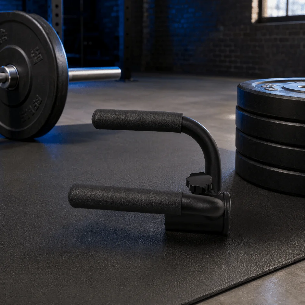 Portable Iron Landmine Row Handle Black Adjustable Row Bar Handle Compact Black Landmine Row Handle Deadlifts