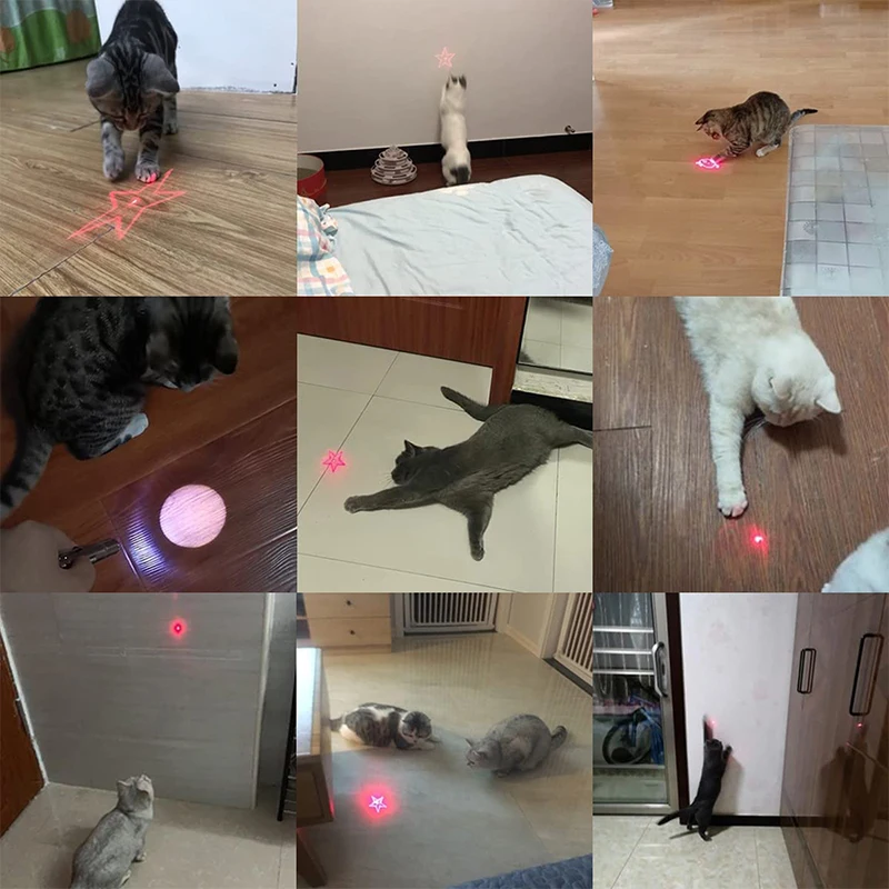 3 in 1 Cat Playing Pointer Pen USB Cat Torch Toy Red Purple White LED Light Rechargable Cat Laser Toys Flashlight Cat Toy