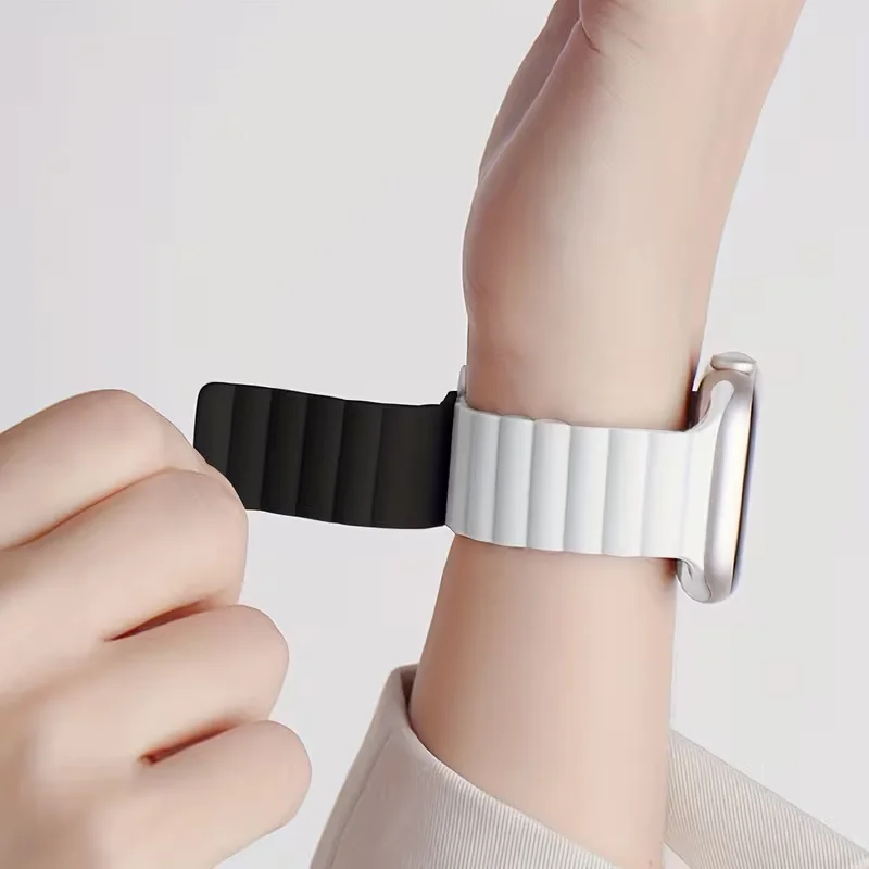 Armbänder für Apple Watch Band Ultra 3 2 1 49mm 45mm 41mm 44mm 40 42 46mm 38mm Silikon Magnetarmband Iwatch Serie 11 10 9 8 7