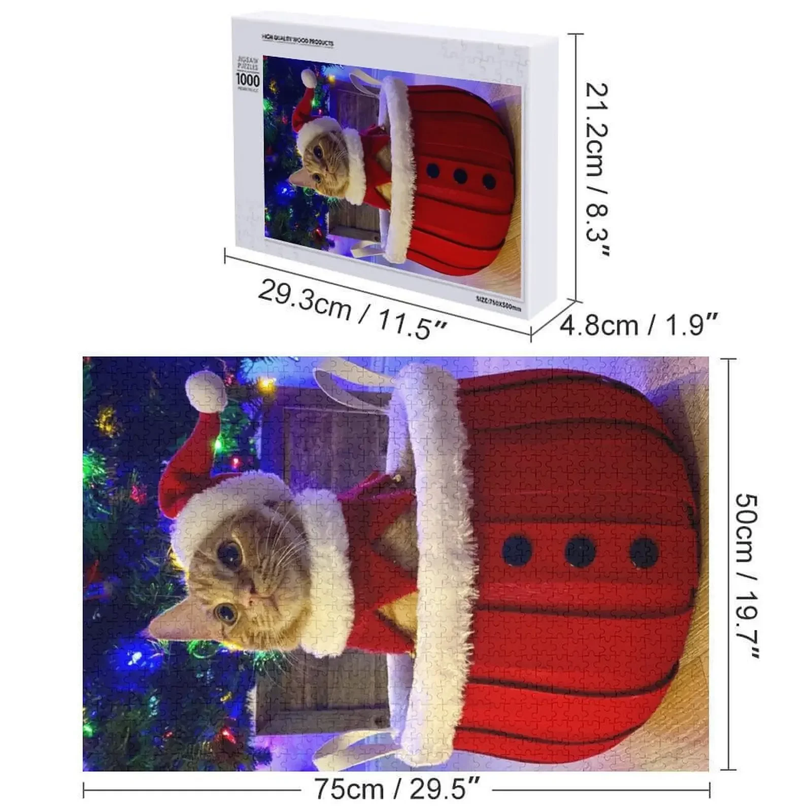 لغز الصور المقطوعة لعيد الميلاد الأول من تايجر جوجو، صورة مخصصة، هدية للأطفال قابلة للتخصيص، لغز الذكاء