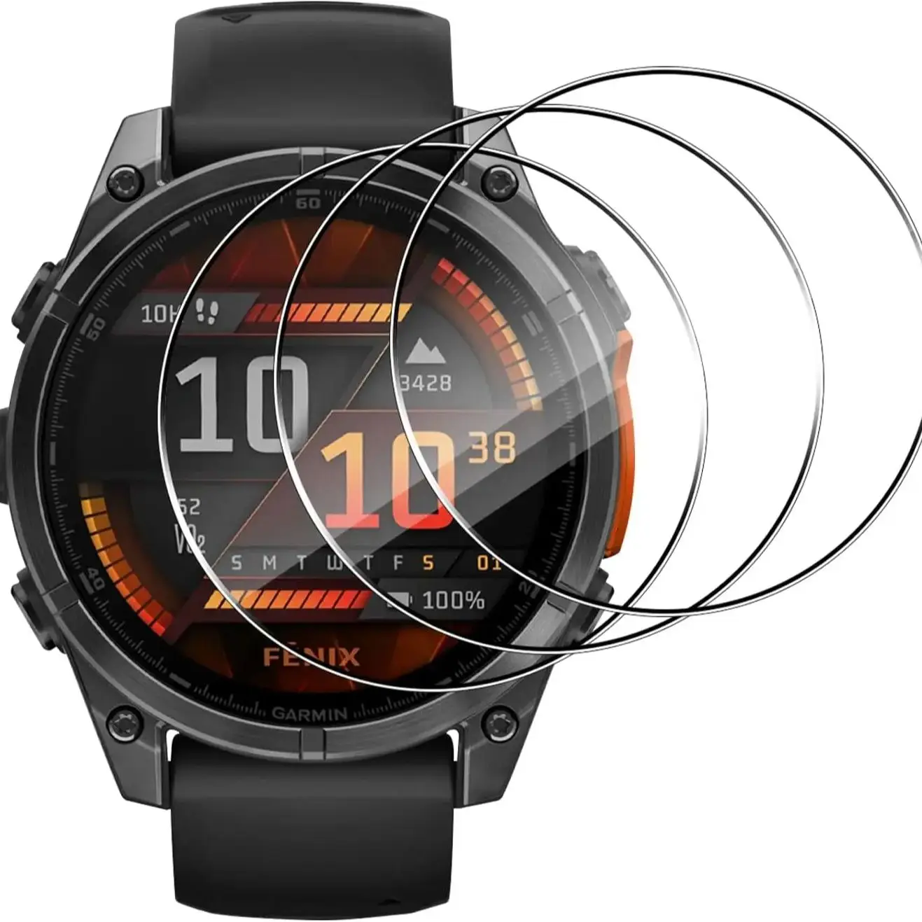 Film de protection d'écran en verre du Guatemala pour Garmin Fenix 8 47MM, Smartwatch, 7mm, 9H Permanence, 2.5D, Anti-rayures, Clear Protective Guard, Nouveau