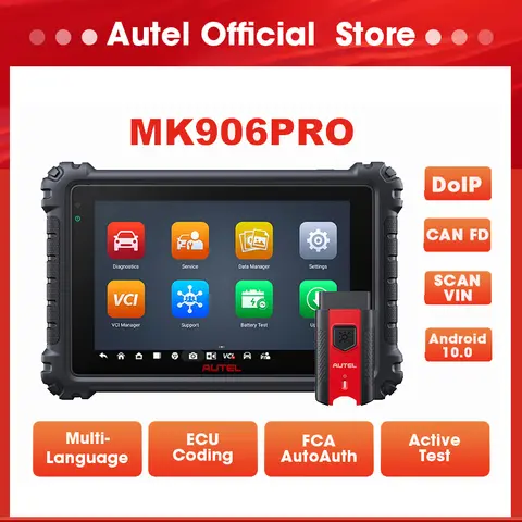 Autel MaxiCOM 진단 도구, 블루투스 스캐너, 자동차 ECU 코딩, MK906 PRO, PK MS906BT, MK906BT, MK906S PRO,자동차 도구