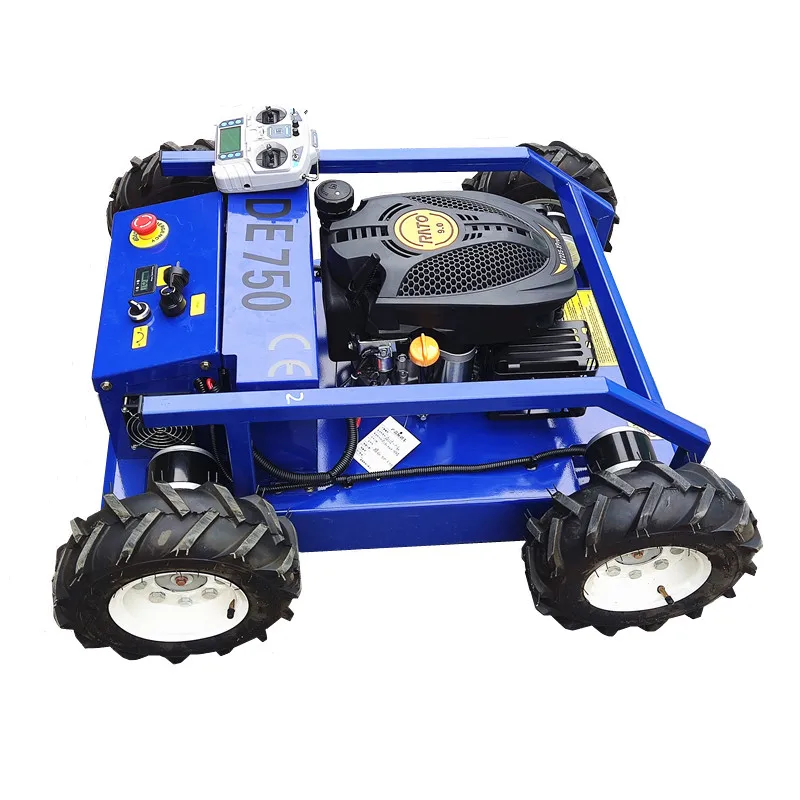 Electric Start 750mm Remote Control Mower/ Wheel Lawn Mower with High Quality Engine