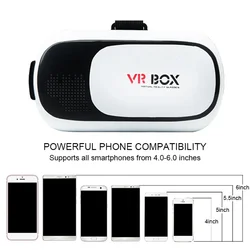 정품 VR 가상 현실 3D 안경 상자, 스테레오 구글 카드보드 헤드셋 헬멧, IOS 안드로이드 스마트폰 락커용