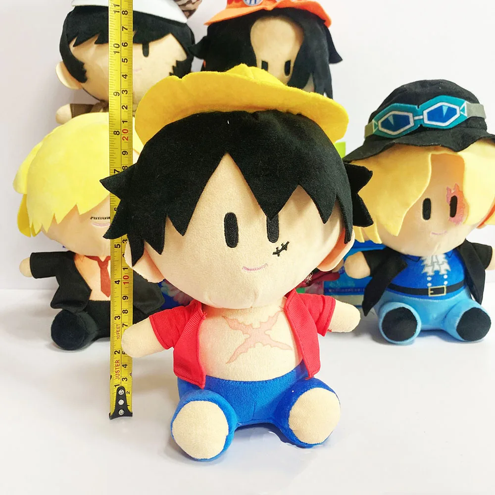 One Piece Luffy Anime Plush Toy Cartoon Character Sabo Sanji Trafalgar Law Zoro Ace Cute Stuffed Doll Kawaii Kids Christmas Gift