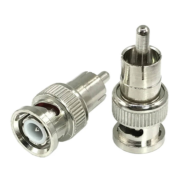 2pcs Surveillance Video BNC Male to lotus Head Conversion Head BNC Male to AV Male Head Q9 to RCA Adapter