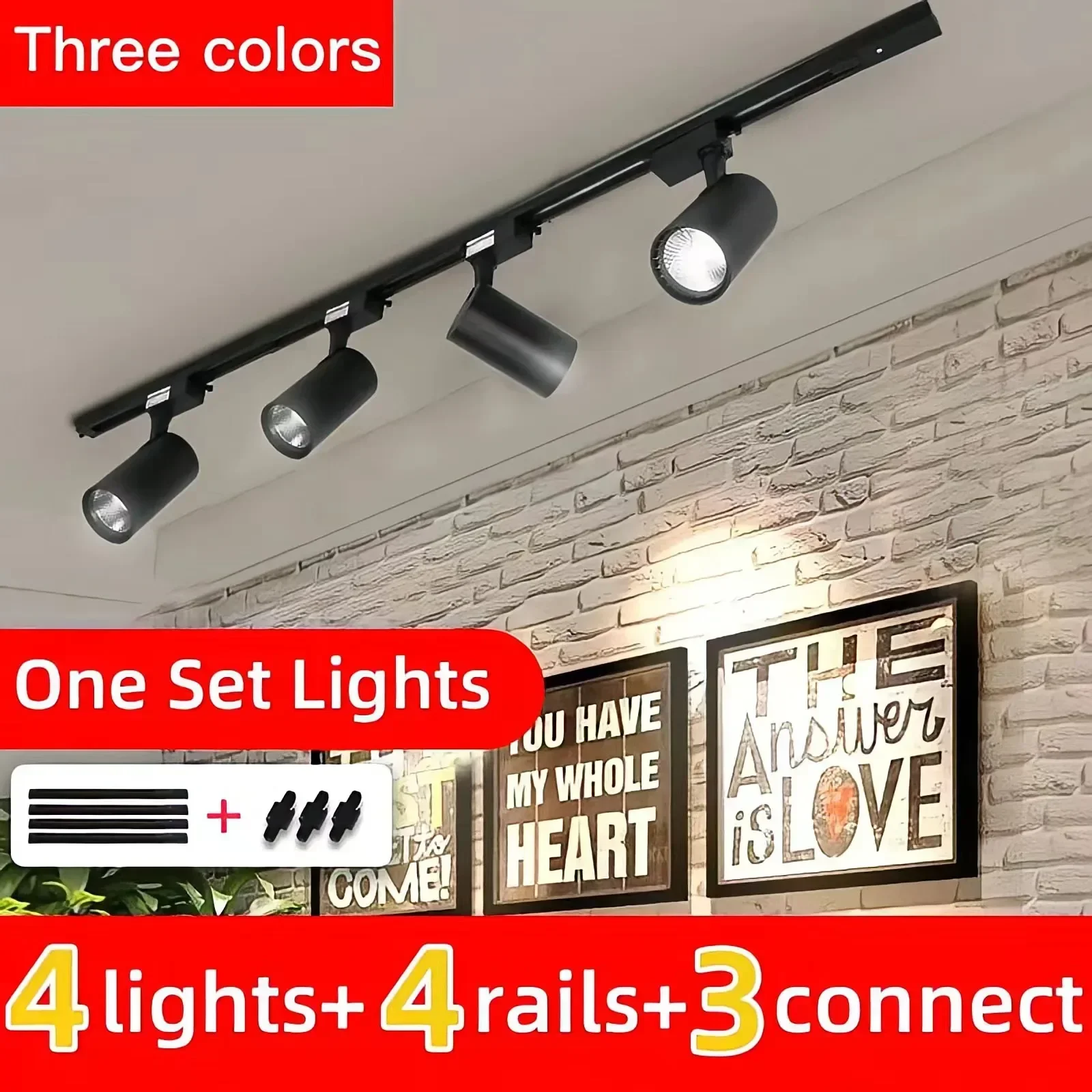 Led Track Light Spot 110v 220v Spotlight Wall Lamp COB Rails Led Track lighting Fixture Clothing Shop Living Room Kitchen Indoor