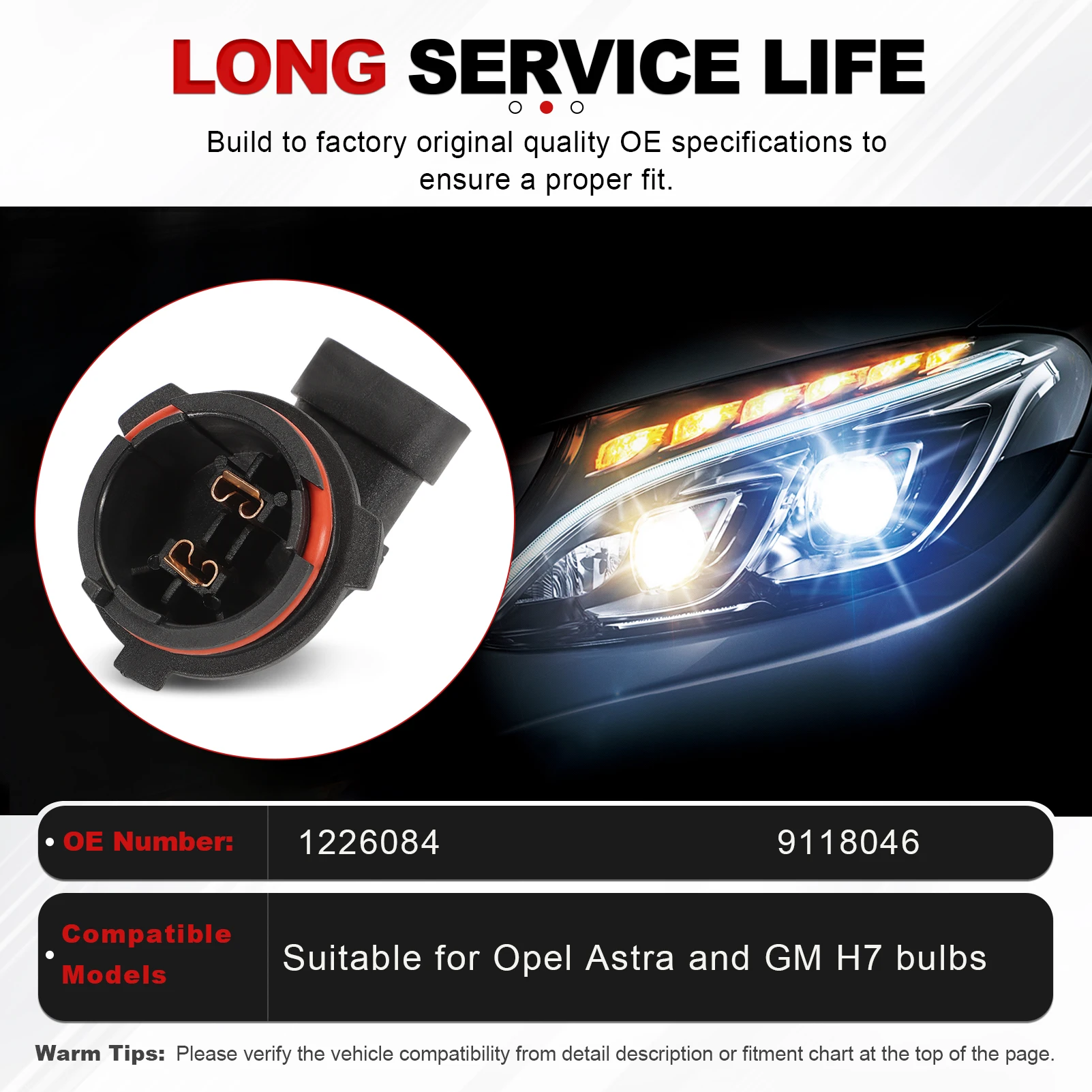 Auto H7 Halogen Lamp Holder Base Socket For Opel Astra G Zafira A Headlight Bulbs Holder H7 Adapter Holder 1226084 9118046